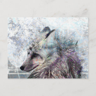 Winter Fox Spirit Animal Postcard