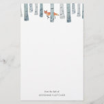 Winter Fox Stationery<br><div class="desc">Hand painted winter watercolor design by Shelby Allison featuring a small orange fox in a snowy forest.</div>