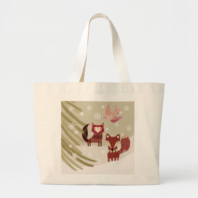 Winter Fox Tote Bag (Front)
