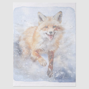 Winter Fox Watercolor Winter Magic Tissue Paper