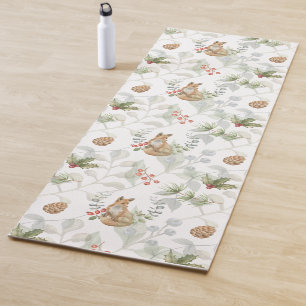 Winter Fox Woodland Forest Cute Yoga Mat