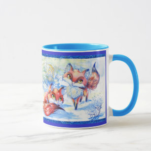 Winter Foxes, Winter Foxes Mug