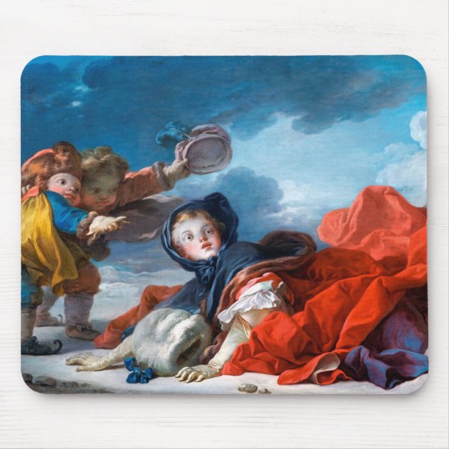 Winter, Fragonard Mouse Mat (Front)