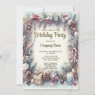 Winter Frame Christmas Party Invitation