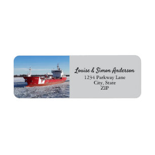 Winter Freighter Iver Bright Great Lakes Address