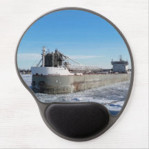 Winter Freighter Manitoulin Great Lakes Ship