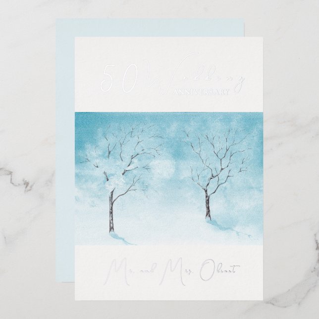 Winter Freshness Wedding Anniversary 50 Years (Front/Back)