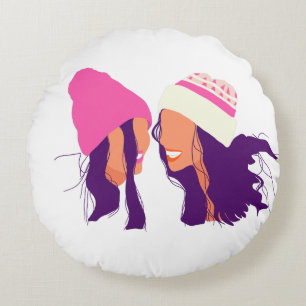 Winter Friends • Christmas Round Cushion