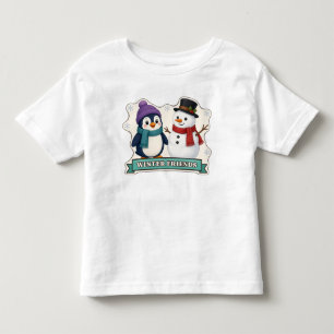 Winter Friends Penguin and Snowman Toddler T-Shirt