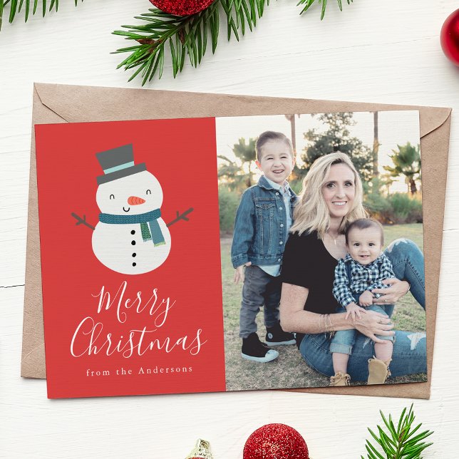 Winter Friends | Snowman Holiday Photo Card (Creator Uploaded)