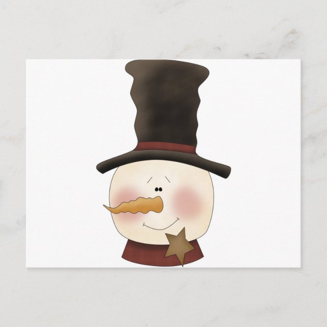 Winter Friends snowman Postcard (Front)