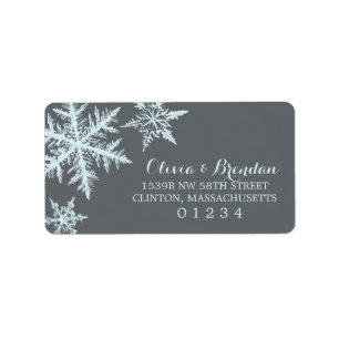 Winter Frost Snowflakes   Address Label