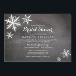 Winter Frost Snowflakes | Bridal Shower Invitation<br><div class="desc">FROM THE WINTER FROST WEDDING COLLECTION: For your Wedding Bridal Shower Invitation - WHITE Elegant Snowflakes with a rustic blackboard background set. If the colour scheme is not what you wanted please email paula@labellarue.com before an order is place. Please make sure you proof your design before submitting your order. If...</div>