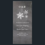 Winter Frost Snowflakes Chalkboar Ceremony Progam Programme<br><div class="desc">FROM THE WINTER FROST WEDDING COLLECTION: For your Wedding Invitation - 3 WHITE Elegant Snowflakes with a chalkboard background set. If the colour scheme is not what you wanted please email paula@labellarue.com before an order is place. Please make sure you proof your design before submitting your order. If you have...</div>