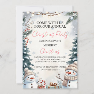Winter Frost Snowman Celebration Invitation