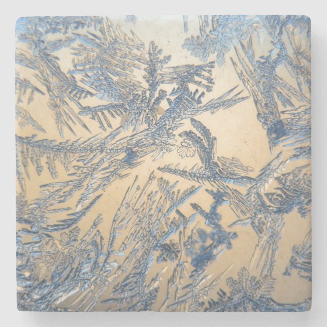 Winter frost stone  coaster (Front)