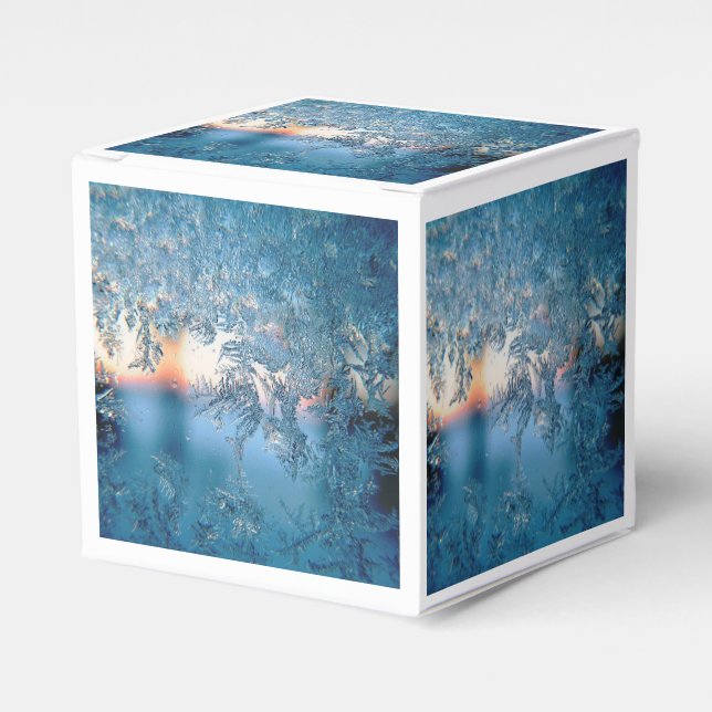 Winter Frosted Glass Window Favour Box (Front Side)