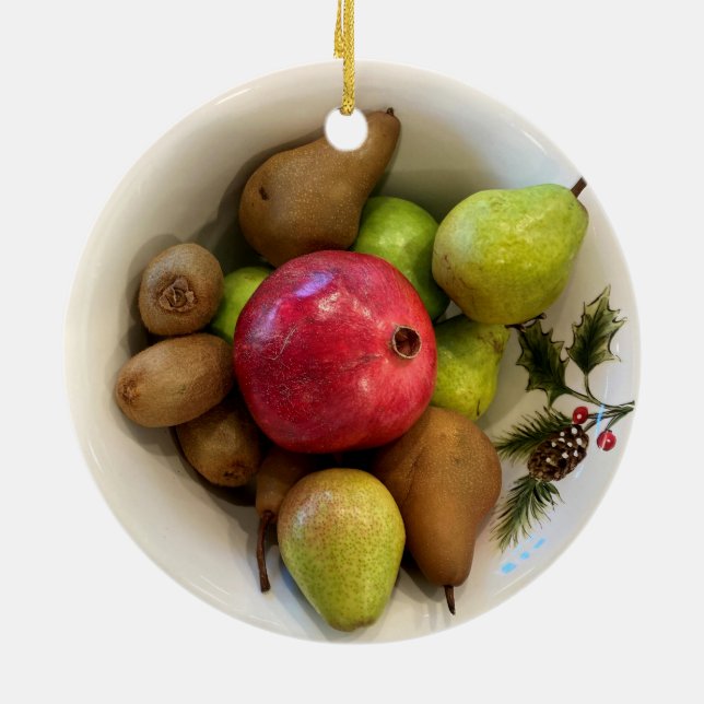Winter fruits - Ceramic Ornament (Back)