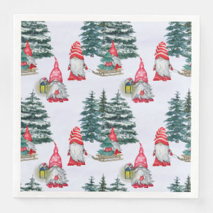 Winter Fun Gnomes Napkin