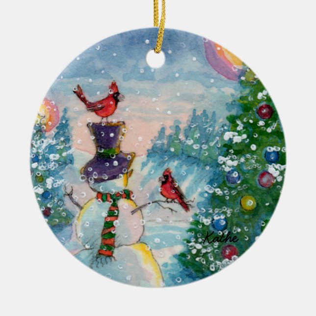 Winter Fun Holiday Ornament (Front)