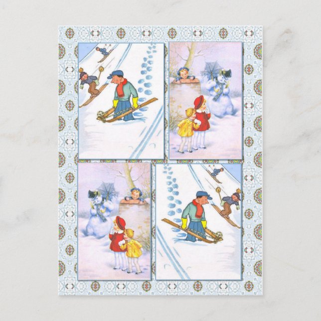 Winter fun holiday postcard (Front)