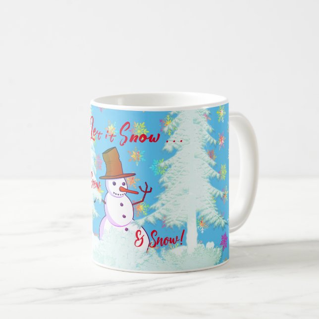 Winter Fun Snowman Hot Drink Latte Mug (Front Right)