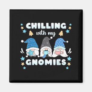 Winter, Funny Nordic Christmas Gnomes Magnet