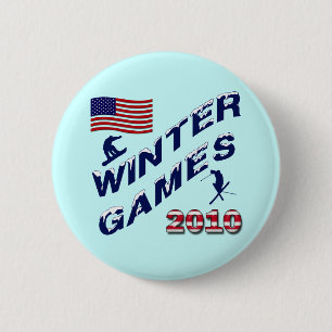 WINTER GAMES 2010 6 CM ROUND BADGE