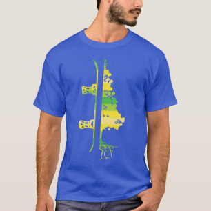 Winter Games Funny Mountain Snowboarding Pine Tree T-Shirt