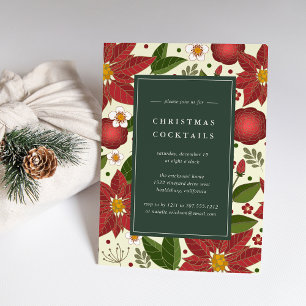 Winter Garden Christmas Cocktail Party Invitation