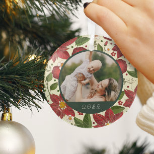 Winter Garden   Custom Photo & Year Glass Tree Decoration