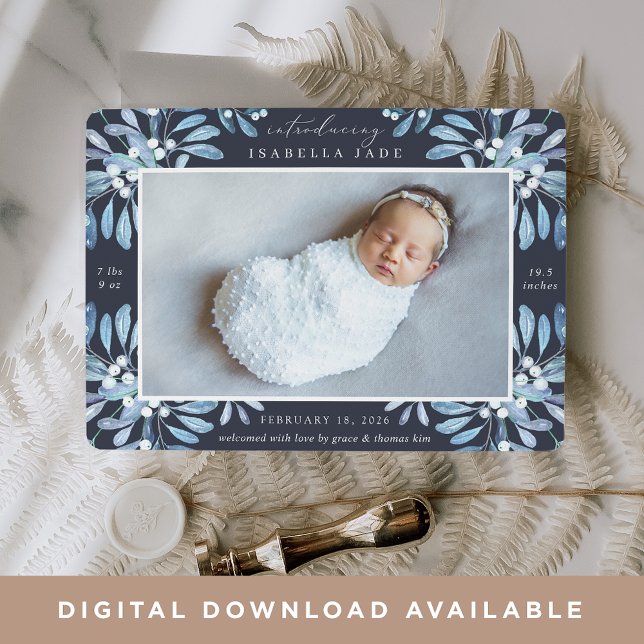 Winter Garden | Photo Birth Announcement (Creator Uploaded)