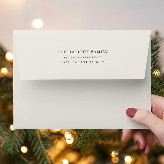 Winter Garden Pre-Printed Return Address 5x7 Envelope (Creator Uploaded)