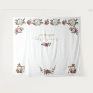 Winter Garland Xmas Baby Shower Photo Backdrop Tapestry