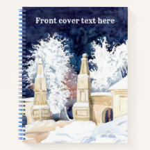 Winter gate at night