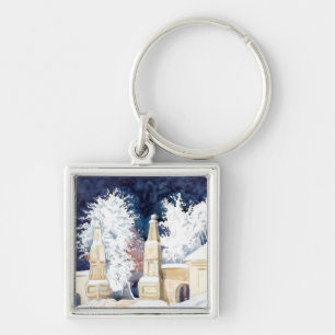 Winter gate at night (sketch) key ring