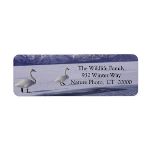 Winter Geese Merry Christmas Return Address Label