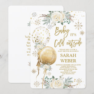 Winter Gender Neutral Baby shower Invitation