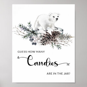 Winter gender neutral Guess how many candies Poste Poster