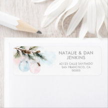 Winter Gender Reveal Baby Shower Address Labels