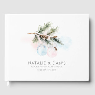 Winter Gender Reveal Baby Shower Guest Book