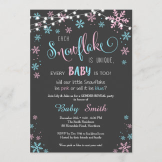 Winter Gender Reveal Invitation