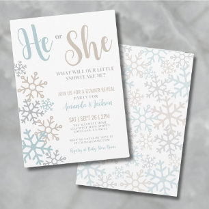 Winter Gender Reveal Invitation