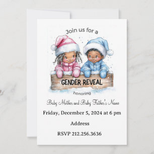 Winter Gender Reveal Invitation