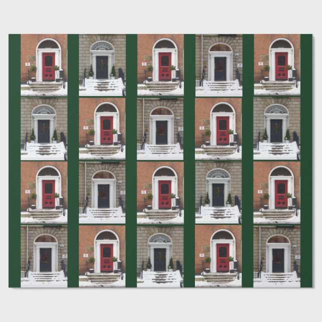 Winter Georgian Doors Wrapping Paper (Flat)