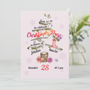 Winter Gifts Christmas Tree Party Invitation