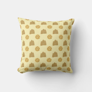 winter gingerbead choco cookie pattern cushion