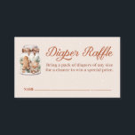 Winter Gingerbread Man Baby Shower Diaper Raffle Enclosure Card<br><div class="desc">Christmas Gingerbread Man Gender Neutral Baby Shower Diaper Raffle Ticket. Click the "Customise Further" button to edit. Matching items in our store Cava party design.</div>