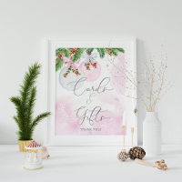 Winter Girl Baby Shower Cards and Gifts Poster