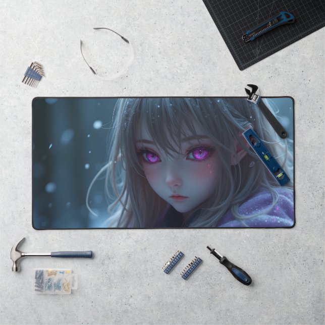 Winter girl with pretty eyes Computer pad (Workstation)